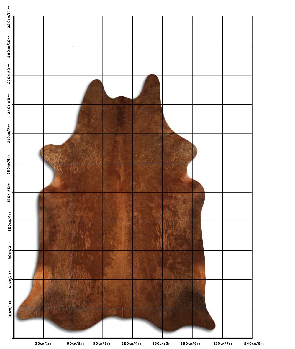 Megan - Carmel cowhide size template