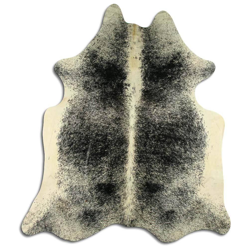 The &#39;DUSTIN&#39; - BLACK + WHITE SPECKLE COWHIDE RUG