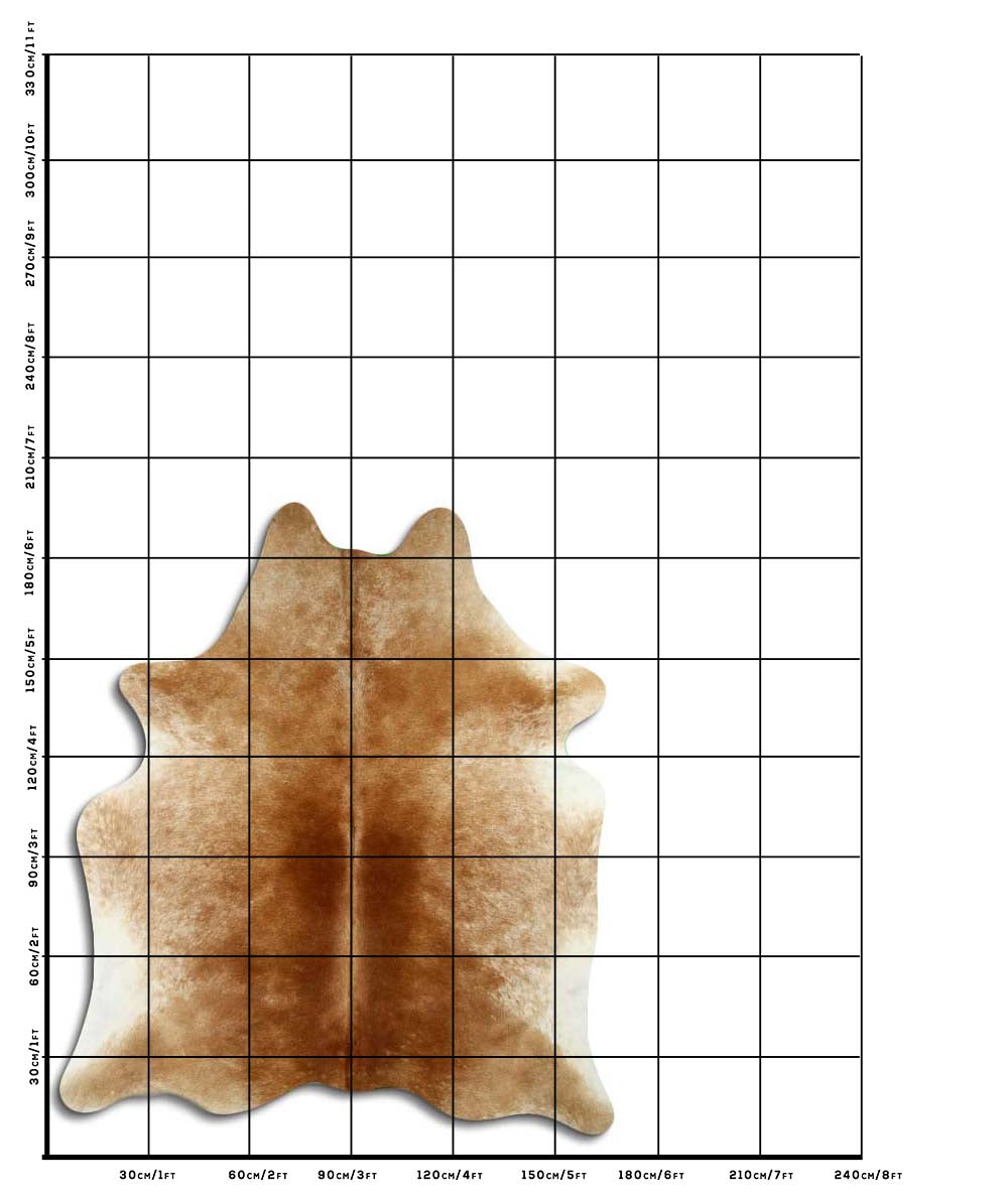 Julie - Brown speckle cowhide size template