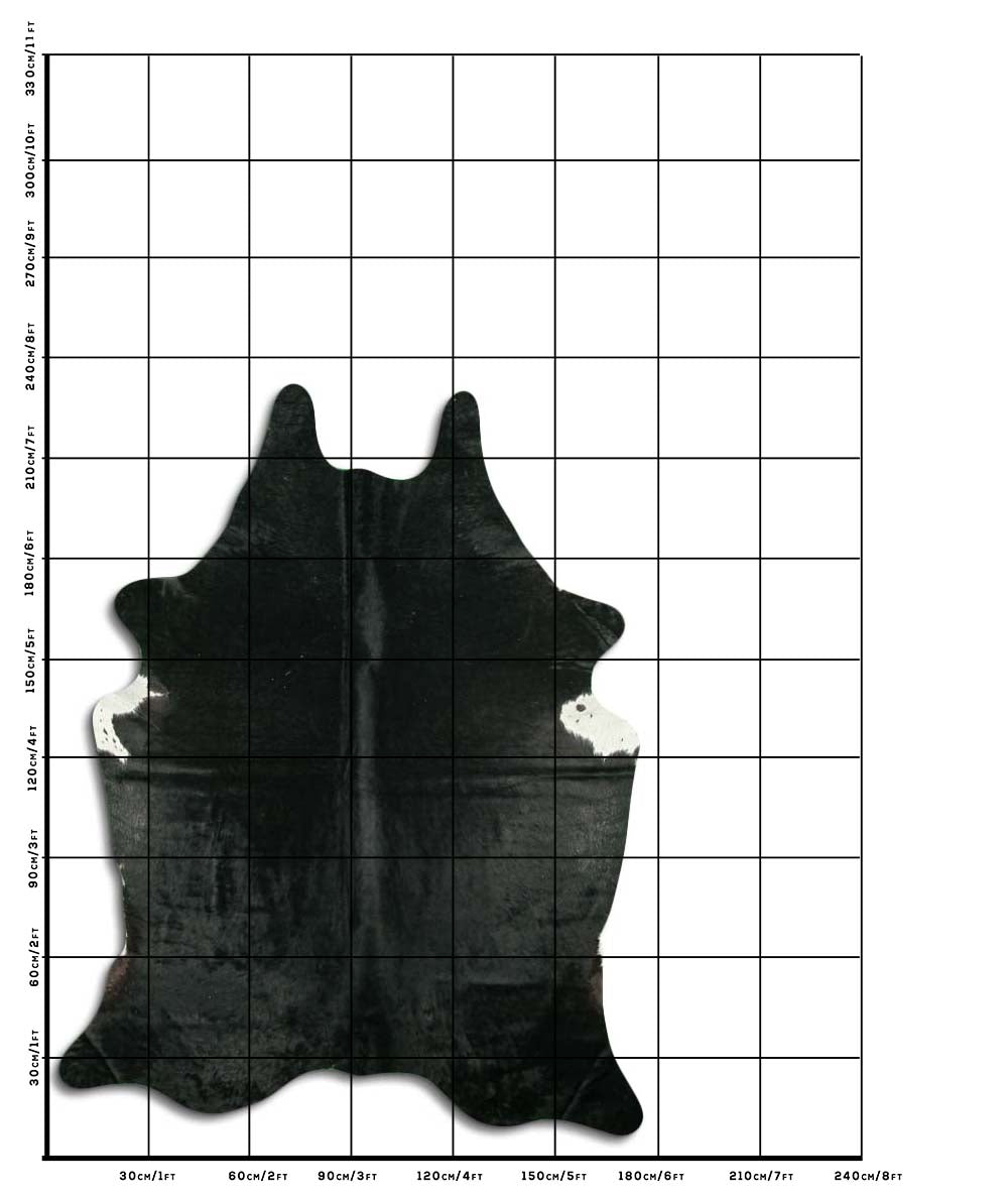 The 'EZRA' - BLACK COWHIDE RUG