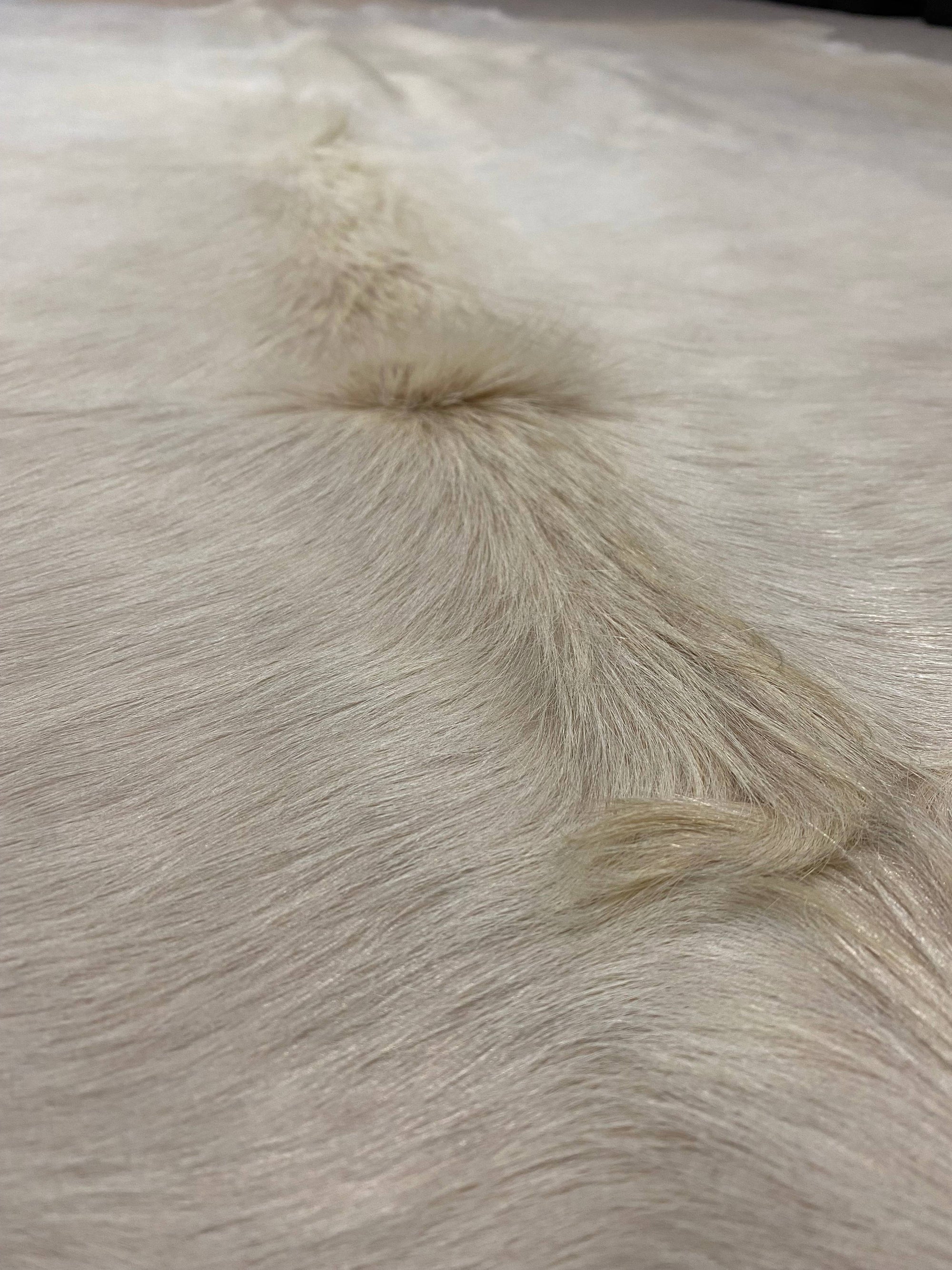 Corey - White Cream cowhide close up