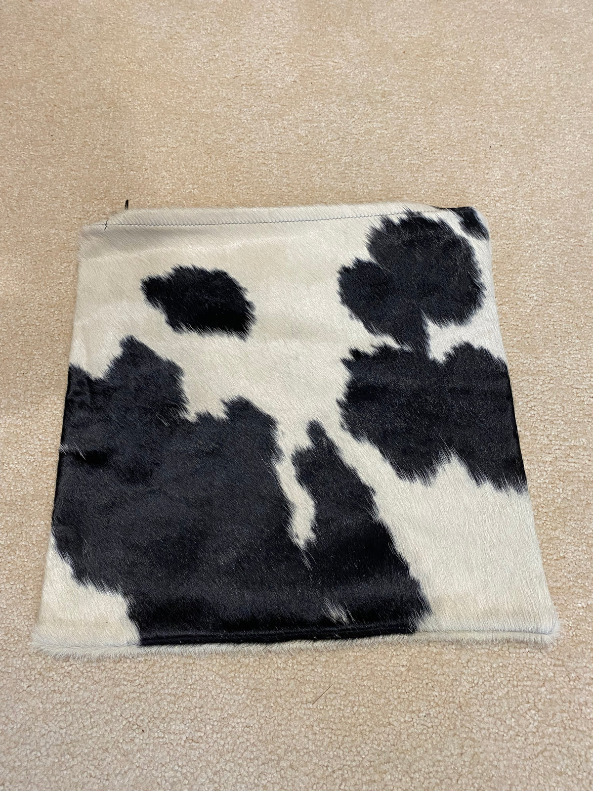 COWHIDE CUSHION | BLACK + WHITE (40cm)