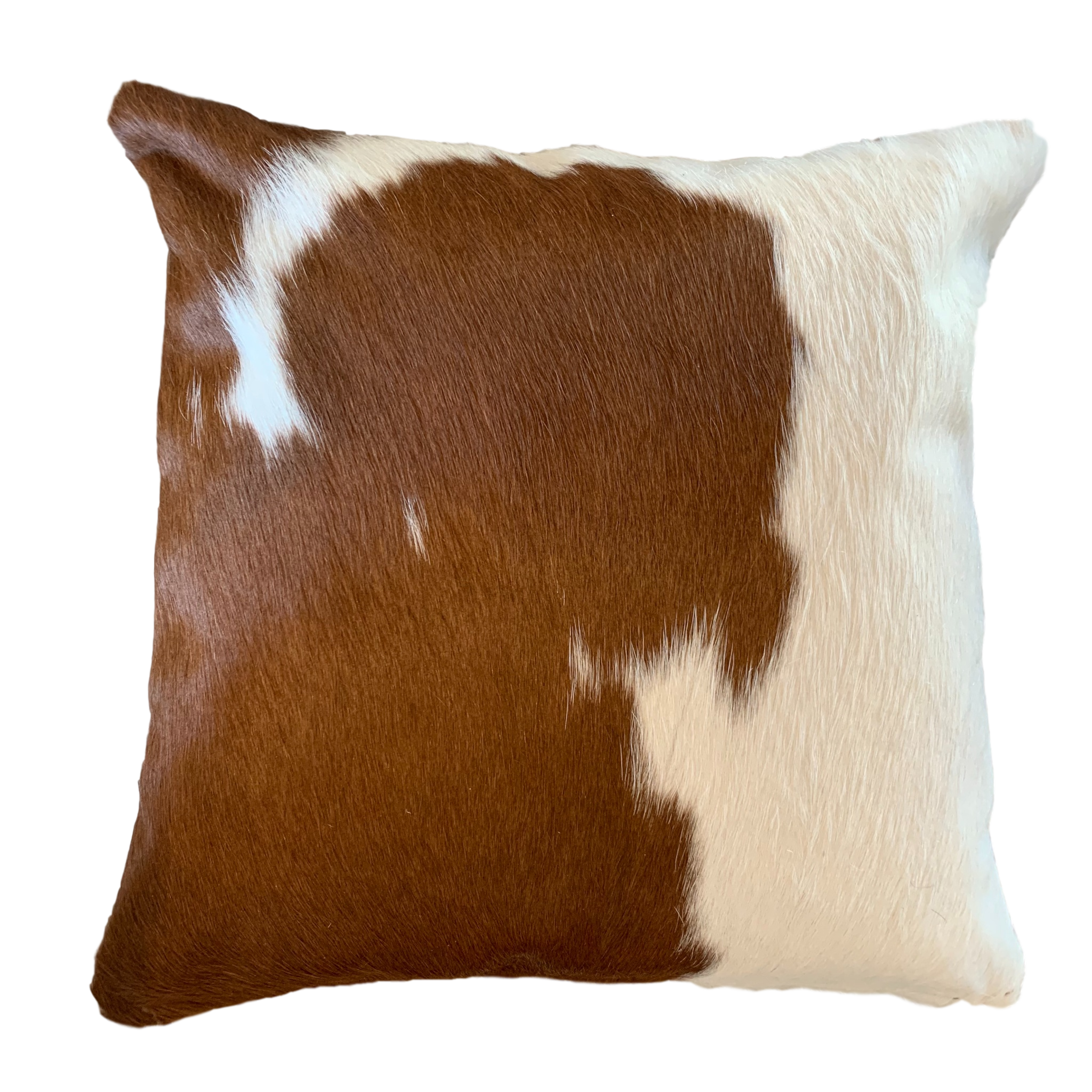 COWHIDE CUSHION | BROWN + WHITE - Lux & Hide